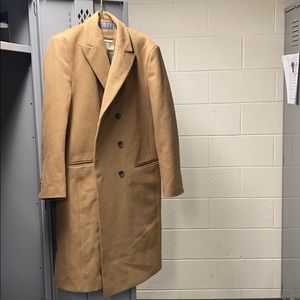 Calvin Klein Wool Double-Breasted Overcoat